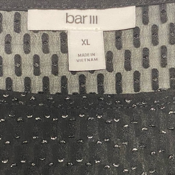 Bar III | Sheer Metallic Polka Dot Top - Picture 11 of 16